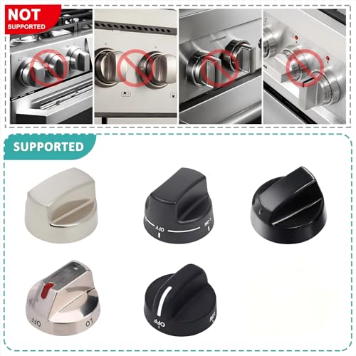 Stove Knob Covers for Child Safety 5 Packs Babepai Upgraded Double-Key Design Universal Size Baby Safety Gas Oven Knob Covers Stove Guard Kid Proofing - color: Clear