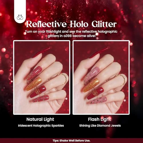 Beetles Cat Eye Gel Nail Polish Set, 20 Colors Fall Glitter Gel - color: Gemstone Party - 20 Colors