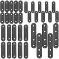 Jiozermi 30 Sets Flat Plate Straight Bracket, 40mm/50mm/60mm/80mm - size: Black，40mm/50mm/60mm/80mm，30Pcs