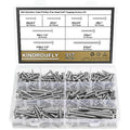 317 Pieces #6#8#10#12 Phillips Pan Head Self-Tapping Screws, Wood Screws Assortment Kit, 304 Stainless Steel - size: #6#8#10#12