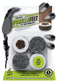 GorillaFelt CB270 Furniture Feet Floor Protectors/Felt Glides (Set of 4) Tap On Felt Furniture Pads Guaranteed to Stay On, 1-1/2 Inch Round Sliders - size: 1-1/2 Inch 4 Pack