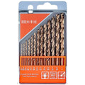 HIDOTOL 13 PCS Cobalt Drill Bit Set M35 HSS Twist Drill Bits 1/16"-1/4" for Hardened Metal, Stainless Steel, Cast Iron, Plastic and Wood - size: Cobalt 13 PCS