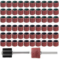 62 Pcs Pet Nail Grinder Replacement Kit With Grit Sanding Bands Nail Sanding Bands Dog Nail Grinder Replacement Heads Black Grinding Drums Pet Smoother Claw Care Dog Claw Grooming Supplies (80#/120#)