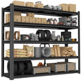 5-Tier Heavy Duty Garage Shelving, 3,250 lbs Capacity Adjustable Metal Storage Shelving Unit for Garage, Basement, Warehouse and Workshop, 62" W x 23.5" D x 83" H - size: 6T 62"W x 24"D x 83"H