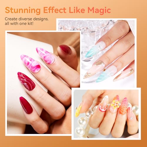 Makartt Blooming Gel & 3D Gel Nail Art Kit for DIY Nail Art Clear - color: A14-Clear Blooming Gel & 3D Gel