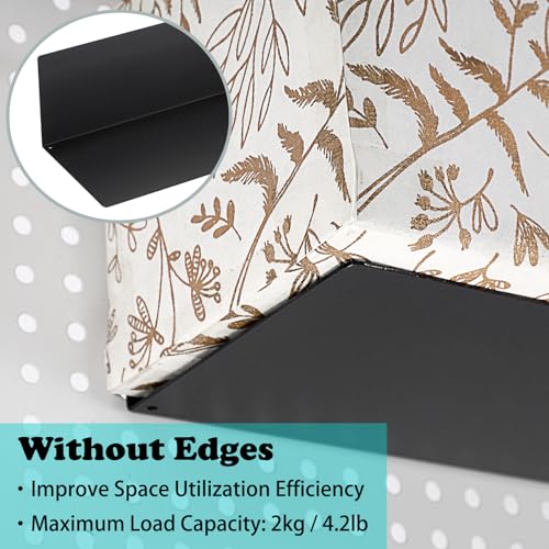 Kokone 6 Pack Magnetic Pegboard Shelves for Storing/Displaying, 10x4.3 in - color: Without Edges