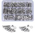 321PCS M6 M8 Button Head Screws Kit, GTERNITY M6-1.0 M8-1.25 Assorted Machine Screws Nuts Washers 304 Stainless Steel Metric Internal Hex Screws Bolts Nuts Washers Set - size: M6 m8 321 B