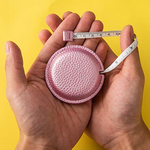 Tape Measure for Body Measuring, 79Inch/2Meters Retractable Measuring Tape for Body Fabric Sewing Tailor Cloth Knitting Craft Measurements Dual Sided - color: R-Bright pink-1 Pack