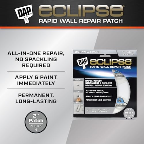 DAP Eclipse Rapid Wall Repair Patch, 2 in, 4 Pack (7079809161) - size: 2 Inch