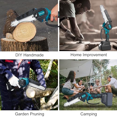Cordless Mini Chainsaw 6 Inch for Makita 18V LXT (No Battery), Brushless Portable Electric Chain Saw Tool for Makita BL1850, Small Handheld Chainsaw for Pruning Shear Branch Wood Cutting Tree Trimming