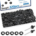 320PCS 3/16 Inch Black Pop Rivet washers for Pop Rivets Diameter 3/16" 304 Stainless Steel pop Rivet Washer Aluminum pop Rivet washers Blind Rivet Washer - color: Black, size: 3/16"