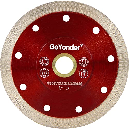 GoYonder Super Thin 4" Grinder Blades Tile Blade, Diamond Saw Blade for Cutting Porcelain Tiles Granite, 105mm Tile Cutting Blade for Angle Grinder (4"-105mm(Red)) - size: 4"-Red