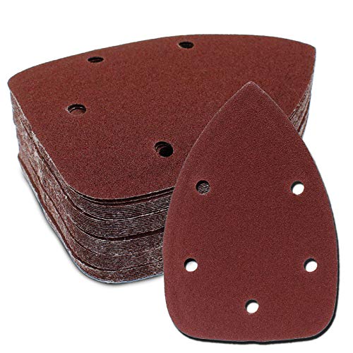 50 Pcs Mouse Detail Sander Sandpaper, 120 Grit, 5 Hole - size: 120 Grit - 50 Pcs
