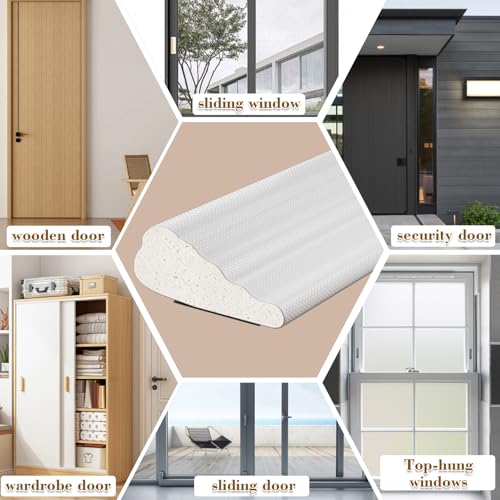 2Pack x 16.4Ft White Wedge Door Frame Seal - color: White, size: 2Pack x 16.4 Ft