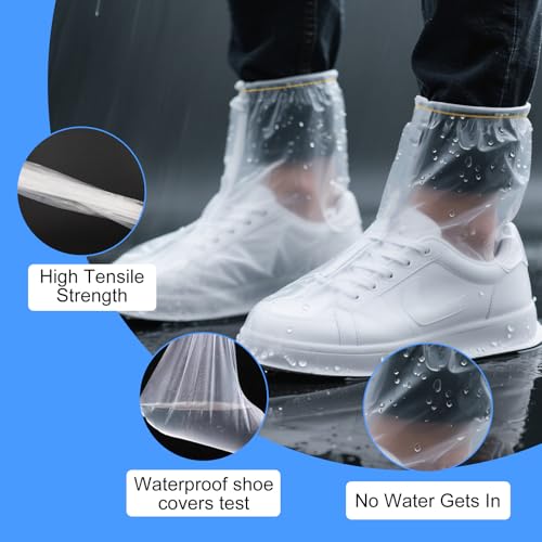 20Pcs Waterproof Shoe Covers for Rain,Non-Slip Disposable Rain Shoe Covers