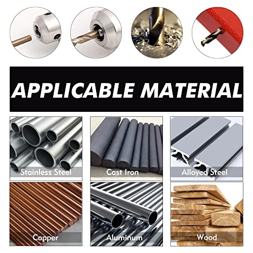 GMTOOLS 1/4 inch Cobalt Drill Bits, M35 HSS, 135 Degree Tip, Jobber Length Twist Drill Bit Set for Hard Metal, Stainless Steel, Cast Iron, Wood and Plastic, with Storage Case, Pack of 10 - style: M35-1/4-10pcs