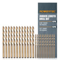 POWERTEC 1/8" & 3/16" Cobalt Drill Bits - 24 Pack - M35 HSS Jobber Length Twist Bits with 135° Tip for Drilling Wood, Metal, Stainless Steel, Nickel Alloy, Cast Iron & Plastic (QDB2105) - style: 24PK 1/8" & 3/16" Cobalt Drill Bits (M35 135°)