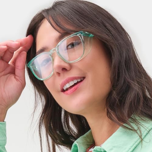 Stoggles Square Z87.1 Certified Polycarbonate Safety Glasses, Anti-Fog - color: Jade, size: Medium