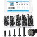 M6 x 16mm 20mm 25mm 30mm 40mm Hex Bolts, Hexagon Head Screw, 8.8 Grade Alloy Steel, Black Oxide Finish, Metric Full Machine Thread, Assortment Kit 50PCS - size: M6 x 16-40 mm(50PCS)