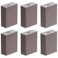 smseace 6Pack Sanding Block 60/120/220 Grit Sandpaper Block Washable and Reusable Sanding Blocks for Wood/Drywall/Metal/Glasses Sanding Block Set Sanding Sponge