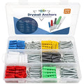 Drywall Anchors and Screws Kit 300Pcs, 150 Wall Anchors, 150 Drywall Screws, Including 6 Different Sizes