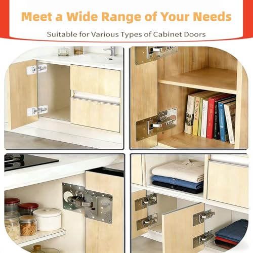 8PCS Thickened Hinge Repair Plate,Repairing Cabinet Doors with Loose Hinges
