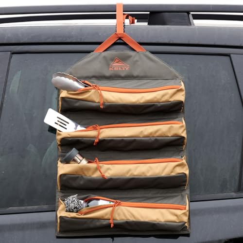 Kelty Chef Roll – Kitchen Basics Organization Kit for Cooking Tools, Knives, Deep Zippered Pockets, Rollup Storage