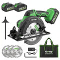 KARTOP Mini Circular Saw Cordless, 5-1/2" Sierra Circular with 3 Blades & 2 Pack 4.0Ah Battery, 7000RPM Power Saws for Wood, Soft Metal, Plastic Cutting