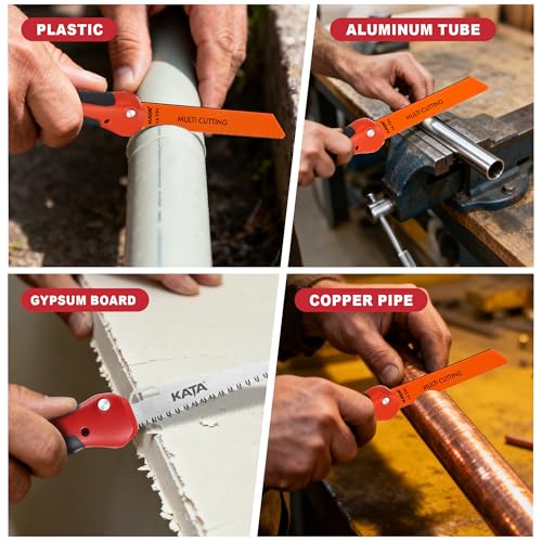 KATA 2-in-1 Folding Hand Saw with Interchangeable Multi-Cutting Blade - color: 2in1