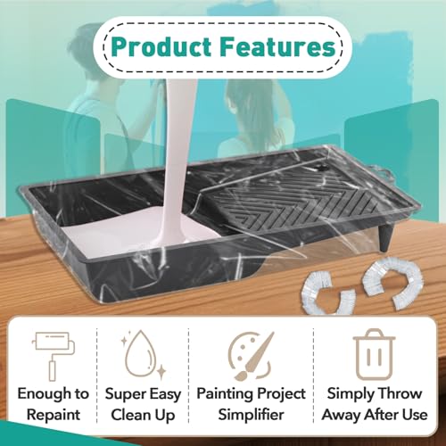 50 Pcs Paint Tray Liners Disposable - 9 Inch Paint Roller Tray Liner - size: 9 Inch