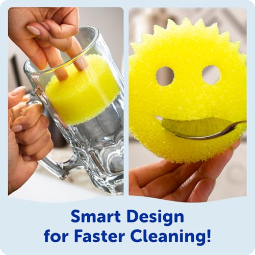 Scrub Daddy Scratch-Free Multipurpose Kitchen Sponges - Bulk Dish Sponges for Kitchen, Bathroom, Household Cleaning & More - Made with BPA-Free Polymer Foam (7 Count) - size: 7 Count (Pack of 1)