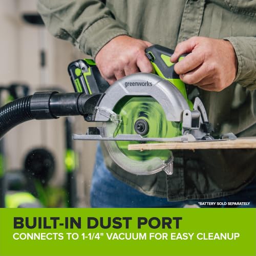 GREENWORKS 24V 1/2” Brushless Cordless Drill (400 In-lbs.) + 6.5” Circular Saw (4,800 RPM), (2) 2.0Ah (12,000mAh Power Bank) USB-C Batteries, Braided Cable, 65W Rapid Charger - size: 2PCS Combo Kits(New)