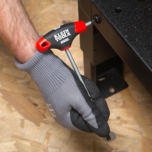 KLEIN TOOLS JTH610E T-Handle Hex Key Set, SAE Inch Sizes Allen Wrench Set with 6-Inch Blades, Stand Included, 10-Piece - size: 6-Inch Hex Key Set, style: T-Handle Hex Key Set