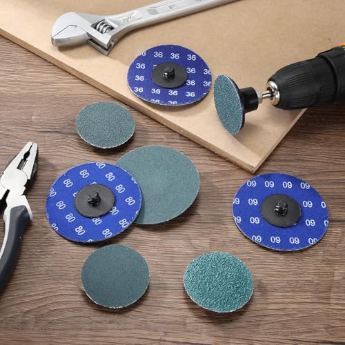 25 Pcs 2" 40 Grit Quick Change Surface Conditioning Discs | Aluminum Oxide Die Grinder Sanding Disc for Surface Prep Deburr Polish Rust Paint Removal, Blue - size: 2" (40 Grit)