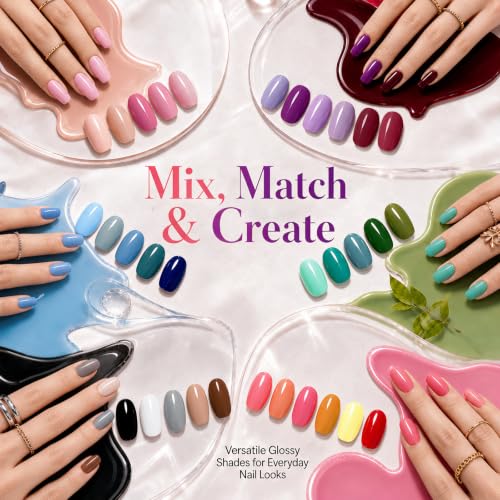 Beetles Fall Gel Polish Set, Fingertip Palette Collection, 32 Colors - color: 0-0 Fingertip Palette