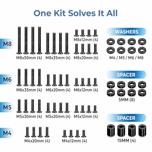 68pcs Universal TV Mounting Hardware Screw Kit with Box