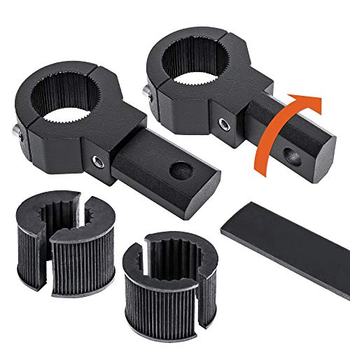 LAMPHUS Light Bar Mount Clamp Bracket for ATV UTV 0.75-1.25in 360-Degree | 2pc, 0.75 1 1.25 Inch, 360-Degree, Aluminum, Roll Cage Clamps, Off-Road Light Bar Mount - size: 2-Pack (Mini)