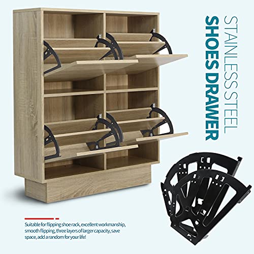 3 Layers Shoes Drawer Cabinet Hinges Flip Frames, Black, 1 Pair - color: Black, size: 3 Layers
