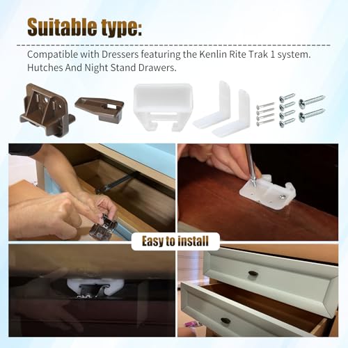 1 Set R7321 Drawer Track Guide and Glides Fit Kenlin Rite Trak 1 System