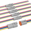 Newdeli Deutsch 4 Pin Connector Kit Waterproof Electrical Connector 16 AWG Male and Female Automotive Wire Connectors for Car Truck Boat, Dt Connector 6 Sets - size: DT Connector 6 Sets 4 Pin