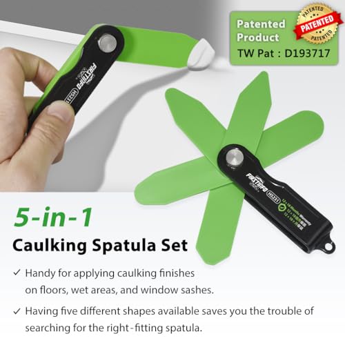 FIRSTINFO Patented 5-in-1 Folding Silicone Caulking Tool Kit