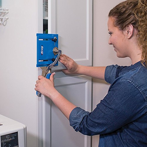 Kreg Cabinet Hardware Jig - Portable Straight Hole Drilling - Precision Drilling Without a Press - Moveable Edge Guide for Accurate Positioning - for Knobs & Small Pulls - KHI-Pull