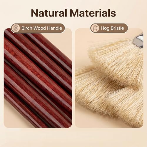Fan Brush for Painting, 7-Piece Fan Brushes for Artists