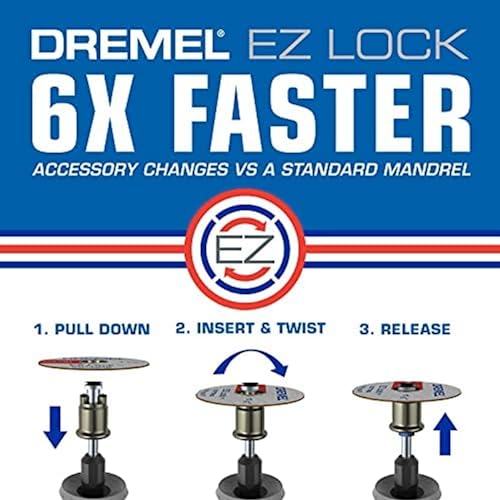 Dremel EZ456B 1-1/2" EZ Lock Rotary Tool Cutting Wheels - 12 Pieces