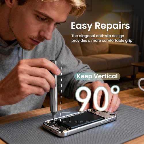JOREST 32 in 1 Small Precision Screwdriver Set, Tool Gifts for Men Dad Him, Portable Multibit Screwdriver Repair Tool, EDC Pen Screwdriver for Glasses, Watches, MacBook, Laptop, PS5, Xbox, Electronics - style: Space Gray