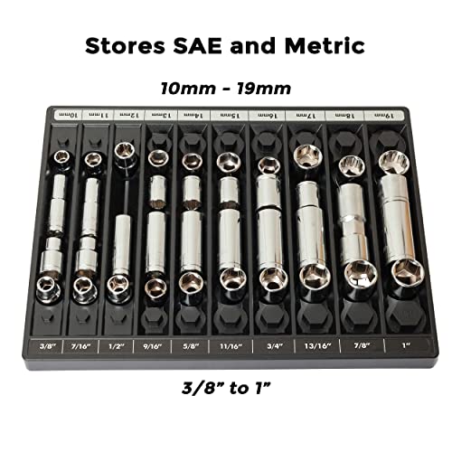 Tool Sorter Socket Organizer Black