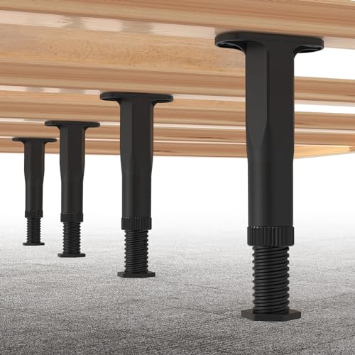 4 PCS Adjustable Bed Frame Support Legs(8.3"-14.5"),for Frame/Sofa/Dresser - size: 4pcs (8.3"-14.5")