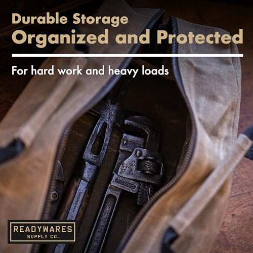 Readywares 20" Utility Bag | Waxed Canvas Large Heavy Duty Tool Bag - size: 20" Utility Bag
