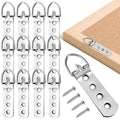 Aifeier ET 12pcs D Ring Picture Hangers, Extra Large 4-Hole with 48 Screws