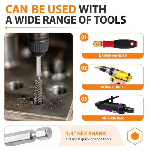 18pcs Wire Bore Brush for Drill Stainless Steel Wire Brush Drill Attachment - size: Stainless Steel